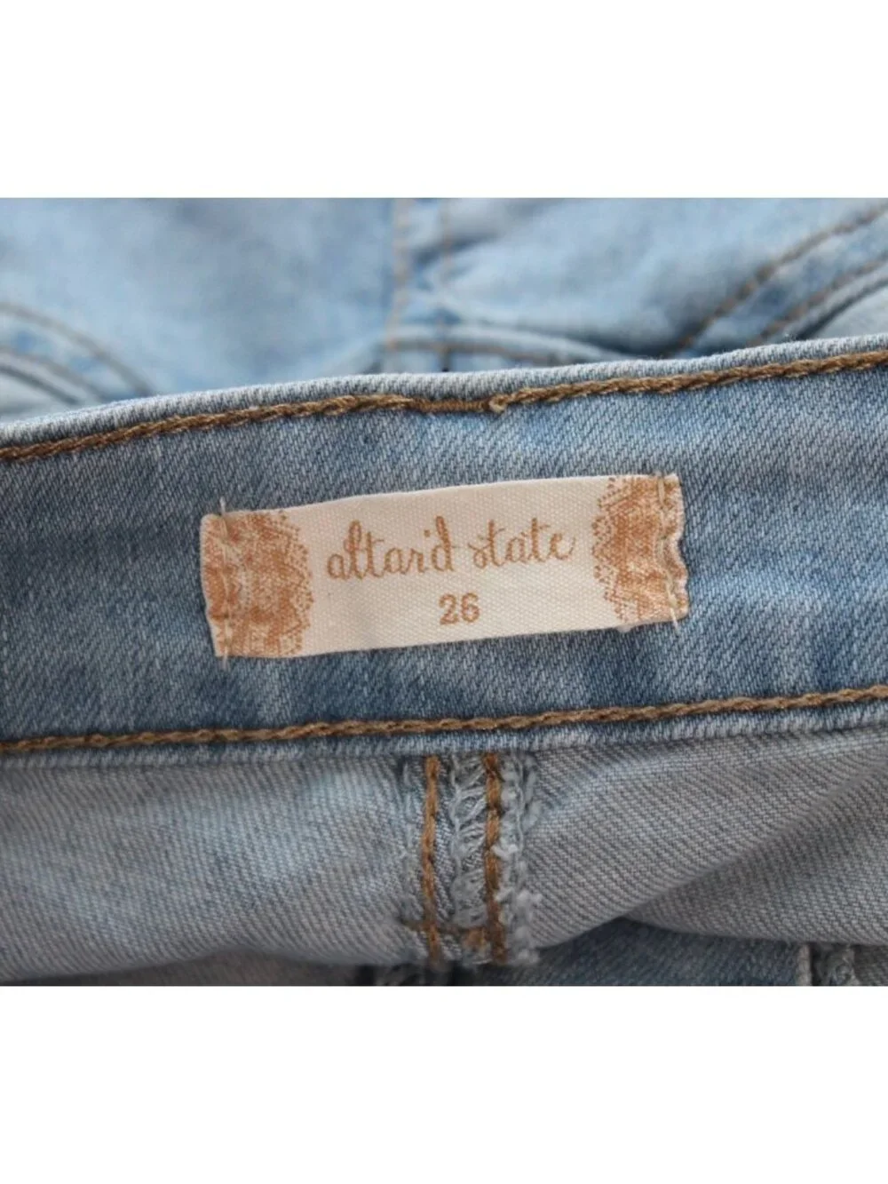 NWT Altar'd State Jeans Size 26 High Rise Flare Stretch Denim Star Festival Boho - Picture 12 of 13